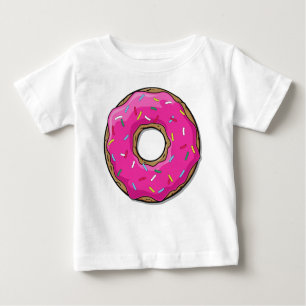 Rosa Donut, Doughnut, Eisen, Sprinklen, Zuckerguss Baby T-shirt