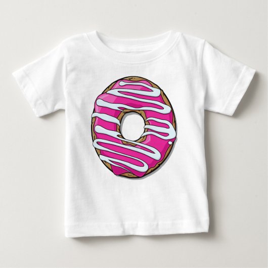 Rosa Donut, Doughnut, Icing, Zuckerguss, Glaze Baby T-shirt (Vorderseite)