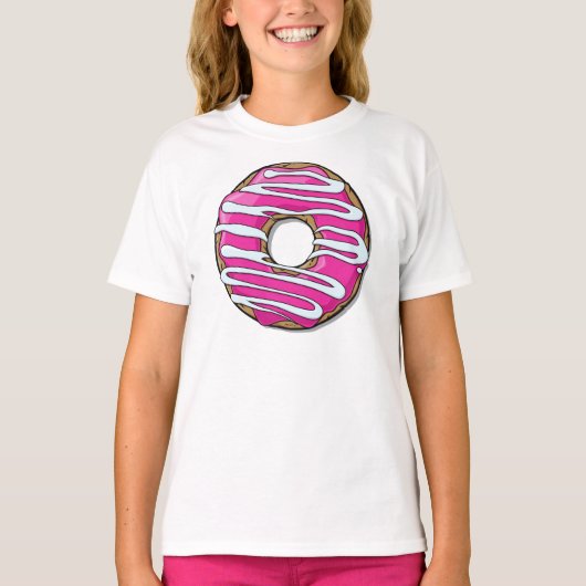 Rosa Donut, Doughnut, Icing, Zuckerguss, Glaze T-Shirt (Vorderseite)
