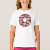 Rosa Donut, Doughnut, Schokolade, Icing, Zuckergus T-Shirt (Vorderseite)