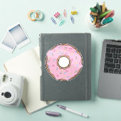 Rosa Donut, Doughnut, Zuckerguss, Eisen, Sprinklen Aufkleber (iPad Hülle)