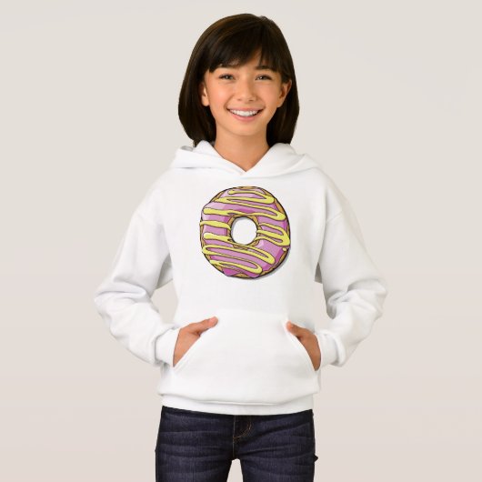 Rosa Donut, Doughnut, Zuckerguss, Icing, Glaze Hoodie (Vorne ganz)