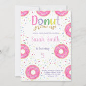 Rosa Donut Einladung zum Geburtstag (Vorderseite)