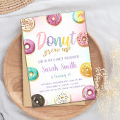 Rosa Donut Einladung zum Geburtstag
