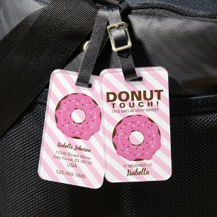 Rosa Donut-Gepäckanhänger Gepäckanhänger
