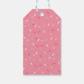 Rosa Donut-Geschenkmarke Geschenkanhänger (Rückseite)