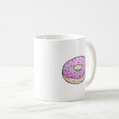 Rosa Donut Kaffeetasse (VorderseiteRechts)