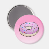 Rosa Donut Magnet (Vorderseite/Rückseite)