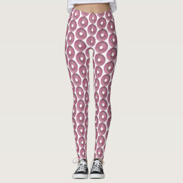 Rosa Donut mit Sprinklen Leggings
