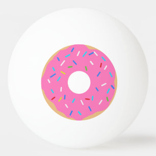 Rosa Donut mit Sprinklen Tischtennisball