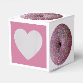 Rosa Donut mit Sprinklerkiste Geschenkschachtel