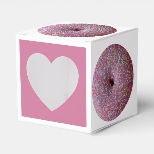 Rosa Donut mit Sprinklerkiste Geschenkschachtel (Vorderseite)