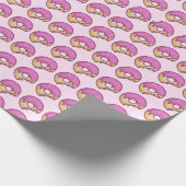 Rosa Donut-Papier für Wrapping Geschenkpapier (Ecke)