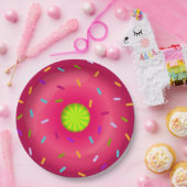 Rosa Donut Pappteller (Party)