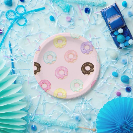 Rosa Donut-Party Pappteller (Party)