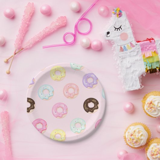 Rosa Donut-Party Pappteller (Party)