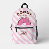 Rosa Donut-Rucksack Bedruckter Rucksack (Vorderseite)