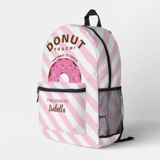 Rosa Donut-Rucksack Bedruckter Rucksack (Rückseitige Ecke Rechts)