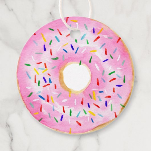 Rosa Donut Sprinkler mit zweimal die Liebe Twin Geschenkanhänger (Rückseite)