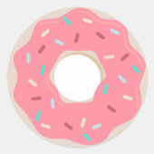Rosa Donut Sticker (Vorderseite)
