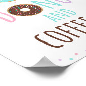 Rosa Donut und Kaffee Bar Geburtstag Zeichen Poster (Ecke)