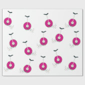 Rosa Donut Wheel Einrad mit farbenfrohen Sprinklen Geschenkpapier (Flach)