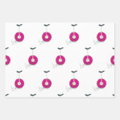 Rosa Donut Wheel Einrad mit farbenfrohen Sprinklen Geschenkpapier Set (Vorderseite 2)