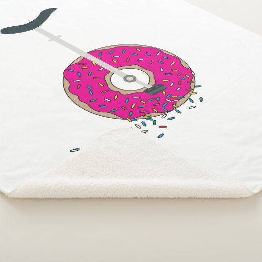 Rosa Donut Wheel Einrad mit farbenfrohen Sprinklen Sherpadecke (3/4)