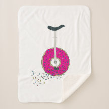 Rosa Donut Wheel Einrad mit farbenfrohen Sprinklen