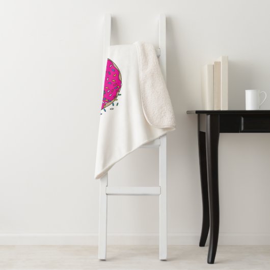 Rosa Donut Wheel Einrad mit farbenfrohen Sprinklen Sherpadecke (Beispiel)