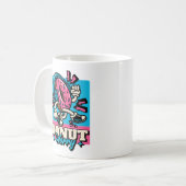 Rosa Donut Worry Kaffeetasse (Vorderseite Links)