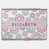 Rosa Donuts, blaue Donuts, Sprinklen, Ihr Name Decke (Vorderseite)