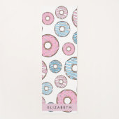 Rosa Donuts, blaue Donuts, Sprinklen, Ihr Name Yogamatte (Vorderseite)