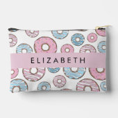 Rosa Donuts, blaue Donuts, Sprinklen, Ihr Name Zubehörtasche (Rückseite)