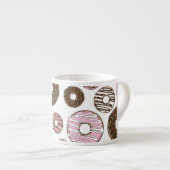 Rosa Donuts, braune Donuts, Sprinklen, Ihr Name Espressotasse (Vorderseite Rechts)