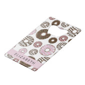 Rosa Donuts, braune Donuts, Sprinklen, Ihr Name Geldbeutel Flaschenöffner (Rückseite Schrägansicht)