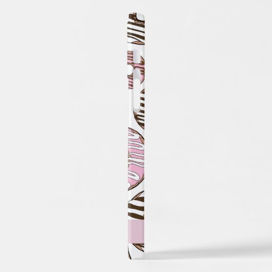 Rosa Donuts, braune Donuts, Sprinklen, Ihr Name iPhone Hülle (Linke Seite)