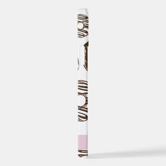 Rosa Donuts, braune Donuts, Sprinklen, Ihr Name iPhone Hülle (Rechte Seite)