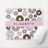Rosa Donuts, braune Donuts, Sprinklen, Ihr Name Mousepad (Mit Mouse)