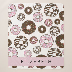 Rosa Donuts, braune Donuts, Sprinklen, Ihr Name Sherpadecke