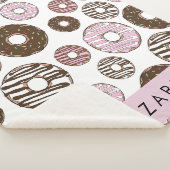 Rosa Donuts, braune Donuts, Sprinklen, Ihr Name Sherpadecke (3/4)