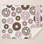 Rosa Donuts, braune Donuts, Sprinklen, Ihr Name Sherpadecke (Vorderseite (Horizontal))