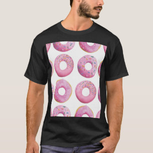 Rosa Donuts, farbenfrohe Zuckerkultur. T-Shirt