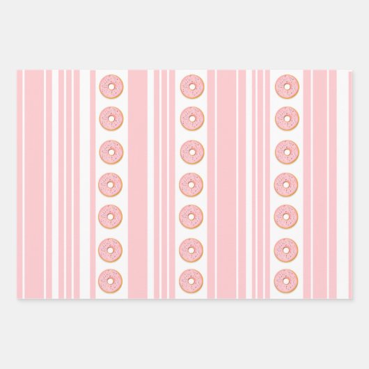 Rosa Donuts Geschenkpapier Set (Vorderseite 3)