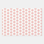 Rosa Donuts Geschenkpapier Set (Vorderseite)
