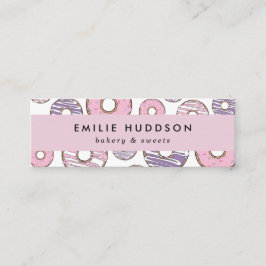 Rosa Donuts, Lila Donuts, Kuchenladen, Konditorei Mini Visitenkarte