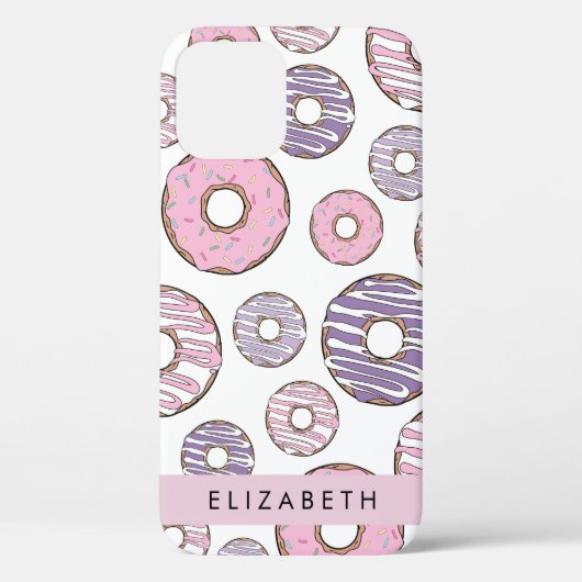 Rosa Donuts, Lila Donuts, Sprinklen, Ihr Name Case-Mate iPhone Hülle (Rückseite)