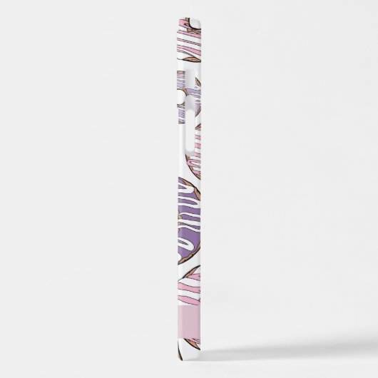 Rosa Donuts, Lila Donuts, Sprinklen, Ihr Name iPhone Hülle (Linke Seite)