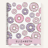 Rosa Donuts, Lila Donuts, Sprinklen, Ihr Name Notizblock (Vorderseite)