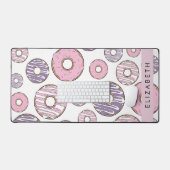 Rosa Donuts, Lila Donuts, Sprinklen, Ihr Name Schreibtischunterlage (Tastatur & Maus)
